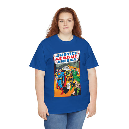 Justice League of America T-Shirt - Dick Dillin Art - Superman, Wonder Woman, Green Arrow, Green Lantern - DC Comics