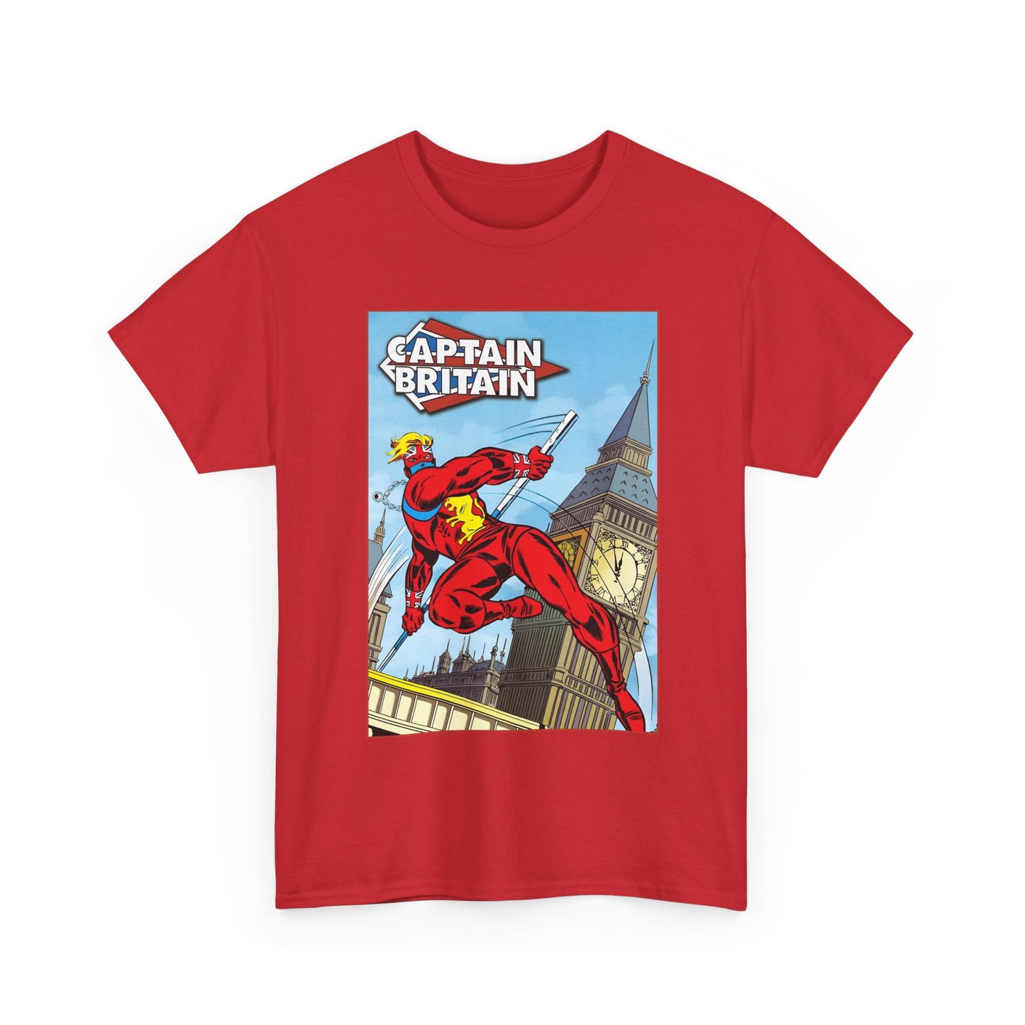Captain Britain T-Shirt - Ron Wilson Art - Brian Braddock - Marvel UK Series - Chris Claremont Stories - Marvel Comics