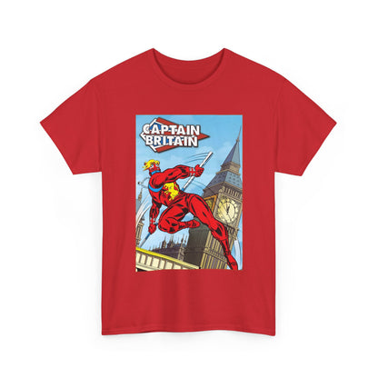 Captain Britain T-Shirt - Ron Wilson Art - Brian Braddock - Marvel UK Series - Chris Claremont Stories - Marvel Comics