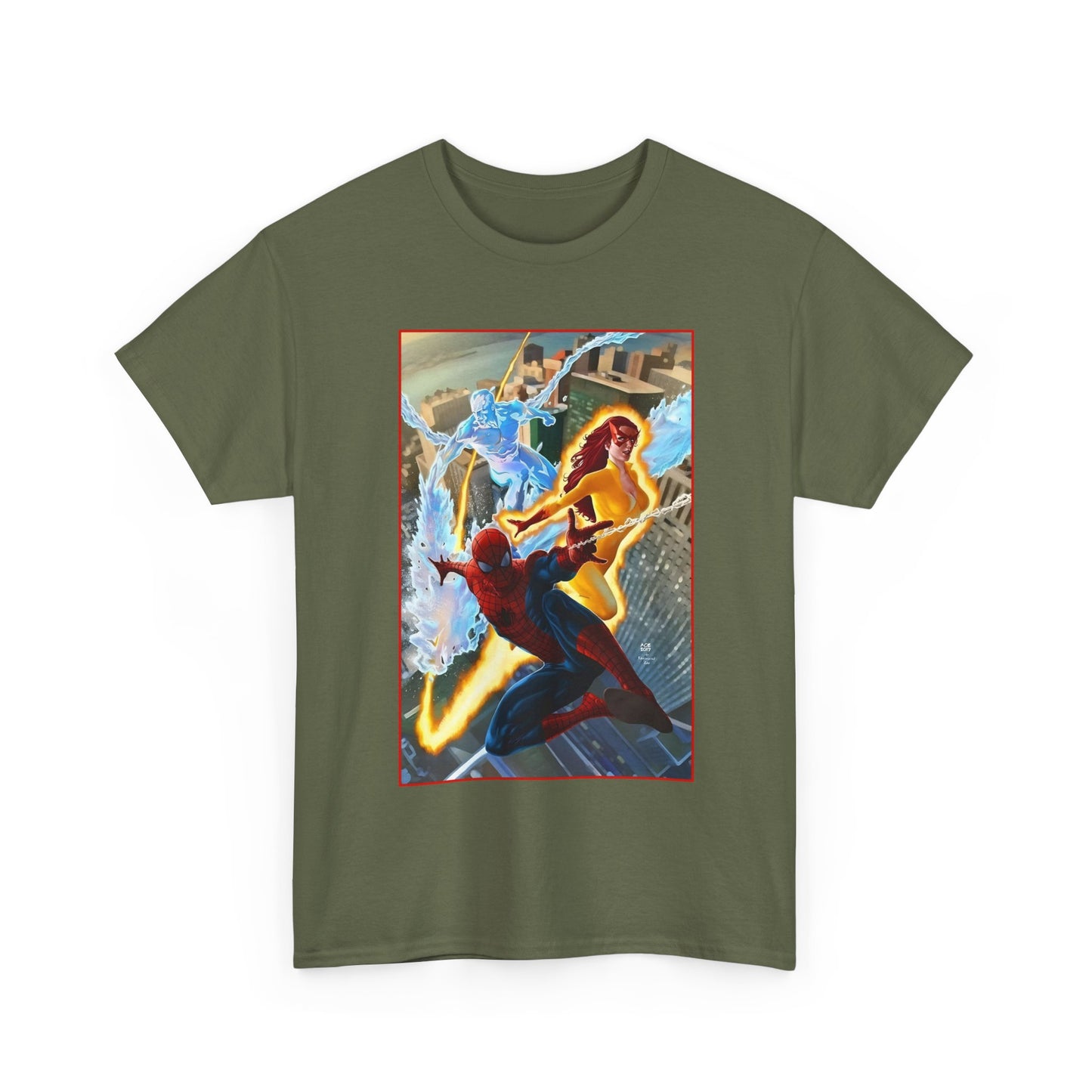 Spider-Man & His Amazing Friends T-Shirt - Firestar, Iceman - Marvel Comics