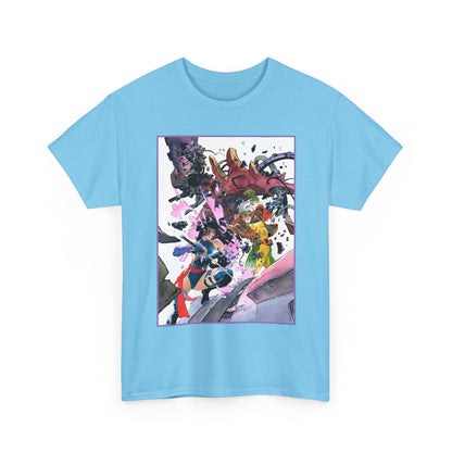 Rogue & Psylocke T-Shirt - Ripping Apart a Sentinel - X-Men Mutants - Marvel Comics
