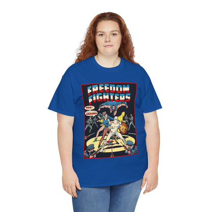 Freedom Fighters T-Shirt - 70s Series - Uncle Sam, The Ray, Phantom Lady, Doll Man, Black Condor, Human Bomb - DC Comics