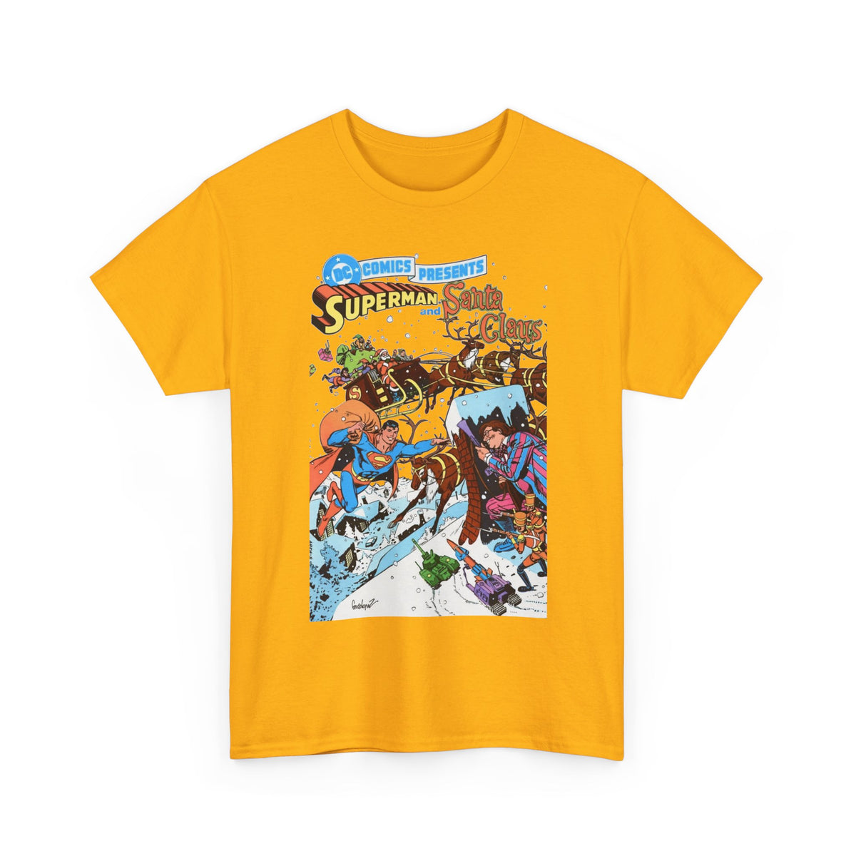Superman & Santa Claus T-Shirt - José Luis García-López Art - DC Comics Presents #67 - Vs. Toyman