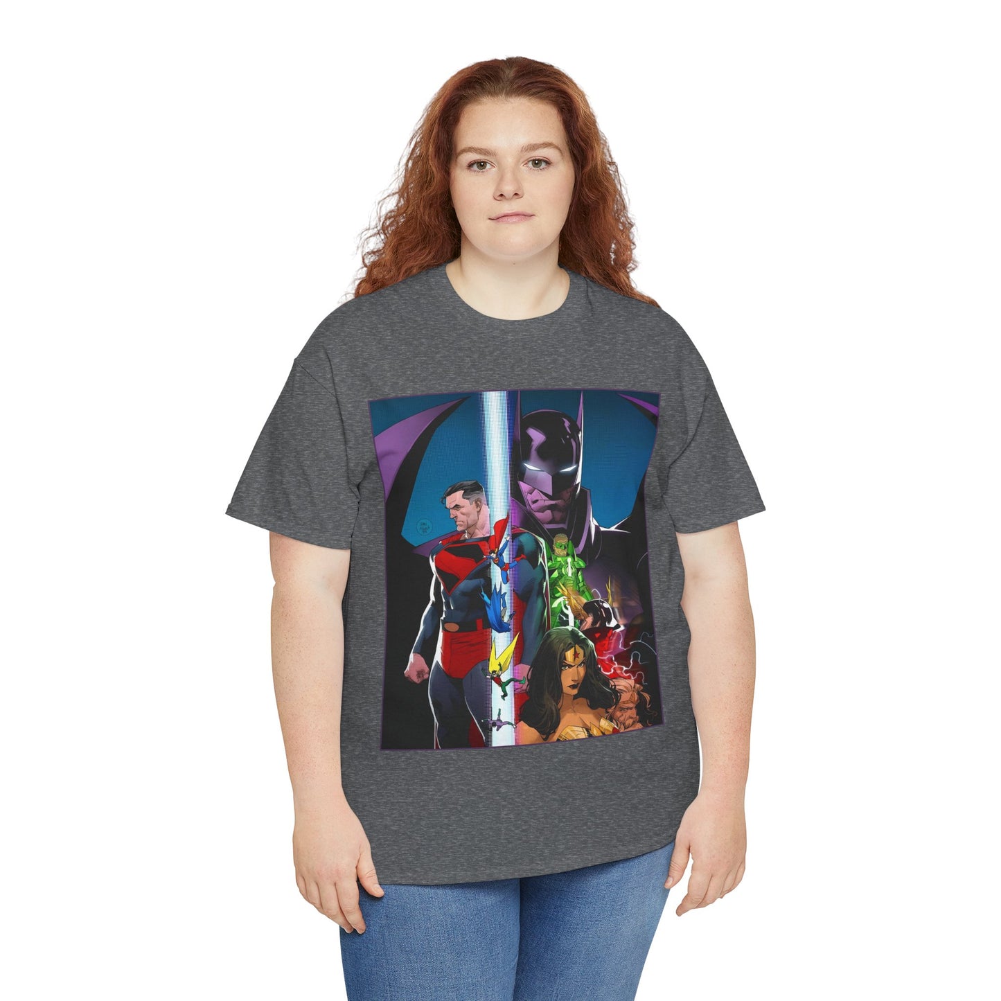 Kingdom Come T-Shirt - Dan Mora Art - Batman/Superman World's Finest Cover - Superman, Batman, Wonder Woman, Green Lantern, Robin, Flash - DC Comics