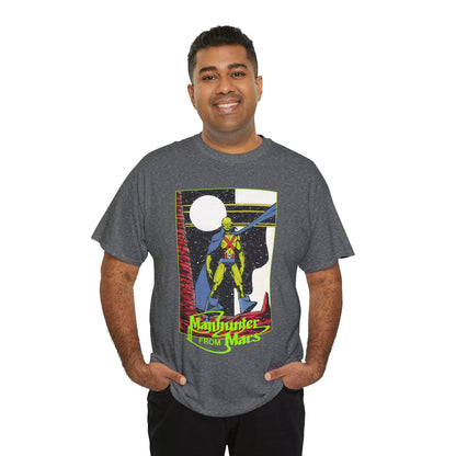 Martian Manhunter T-Shirt - George Perez Art - 1980s Justice League of America (JLA) Postcard Art - DC Comics