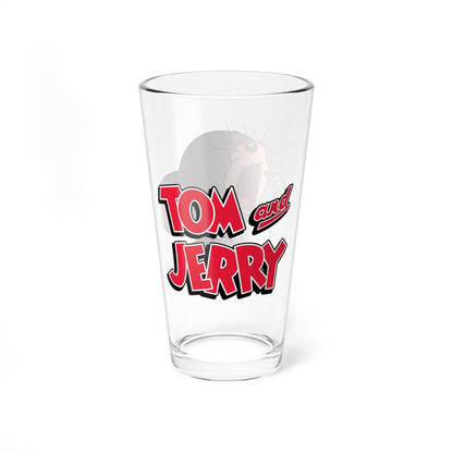Nibbles Pint Glass, 16oz - Tom & Jerry Cartoon Mouse - "Tuffy" - Hanna-Barbera Saturday Morning Cartoon