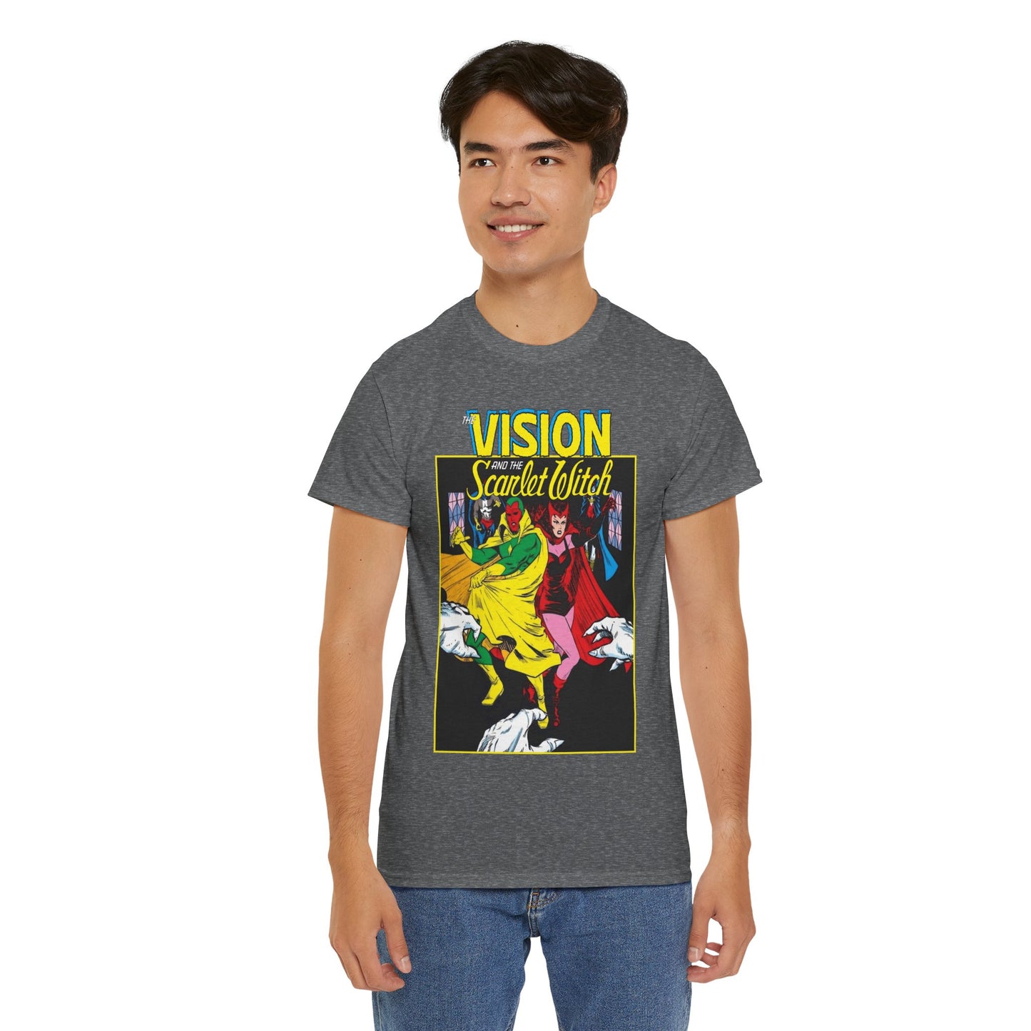 Vision & Scarlet Witch T-Shirt - Avengers Members - 1985 Cover Art - Marvel Comics