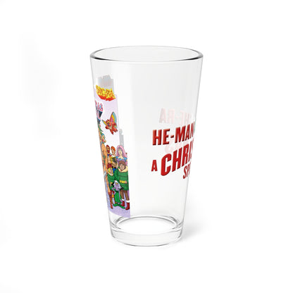 He-Man & She-Ra: A Christmas Special Pint Glass, 16oz - Filmation Holiday TV - Skeletor, Fisto, Orko, Madame Razz - Masters of the Universe