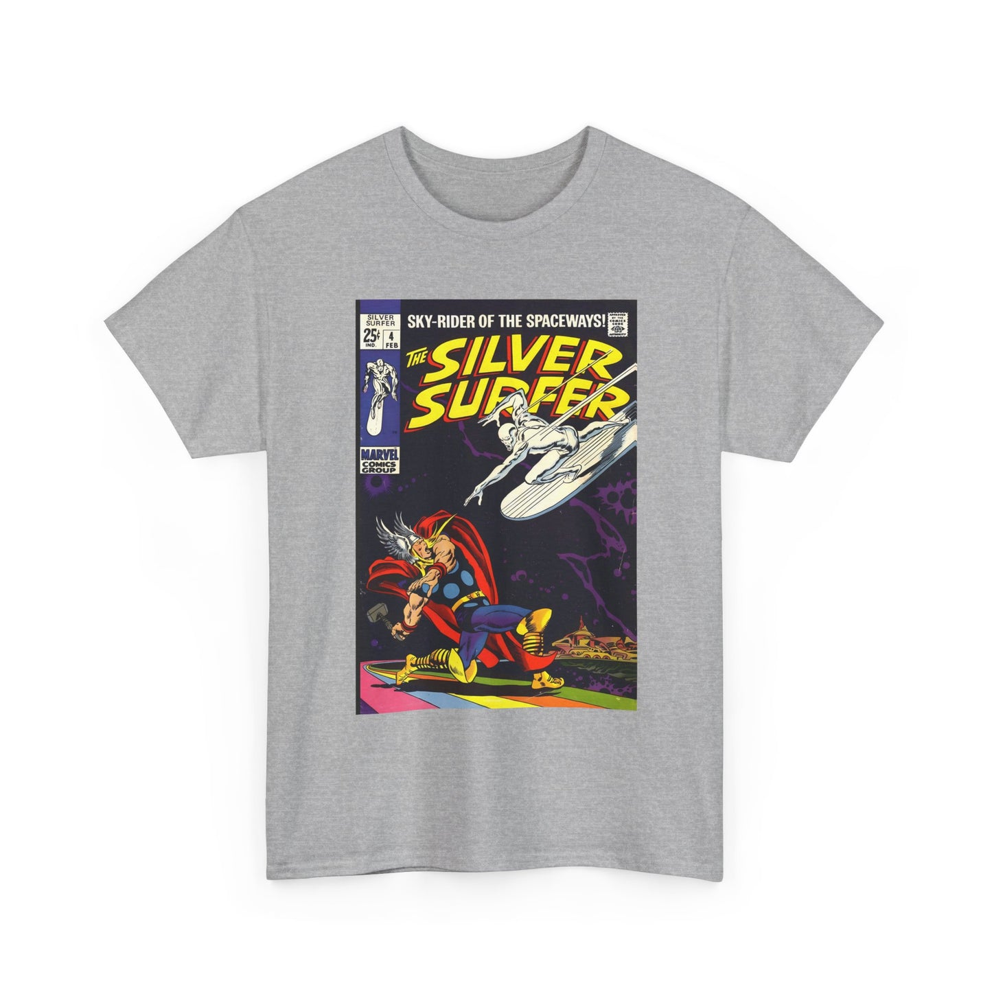 Silver Surfer #4 T-Shirt - Vs Thor - Marvel Comics