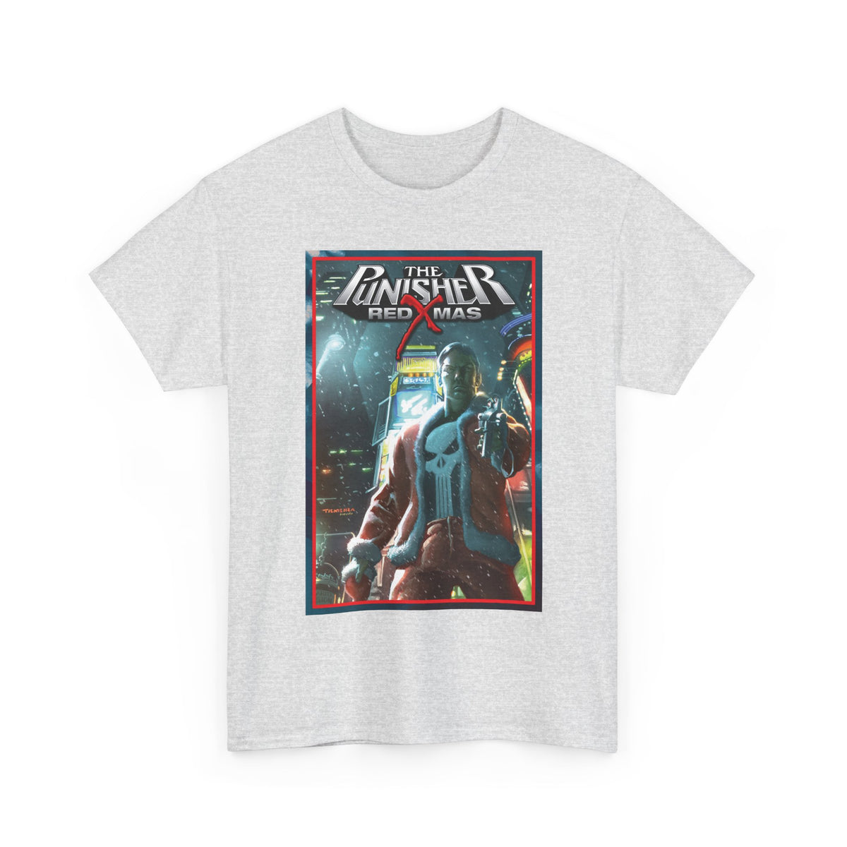 Punisher: Red Xmas T-Shirt - Mark Texeira Art - Marvel Comics