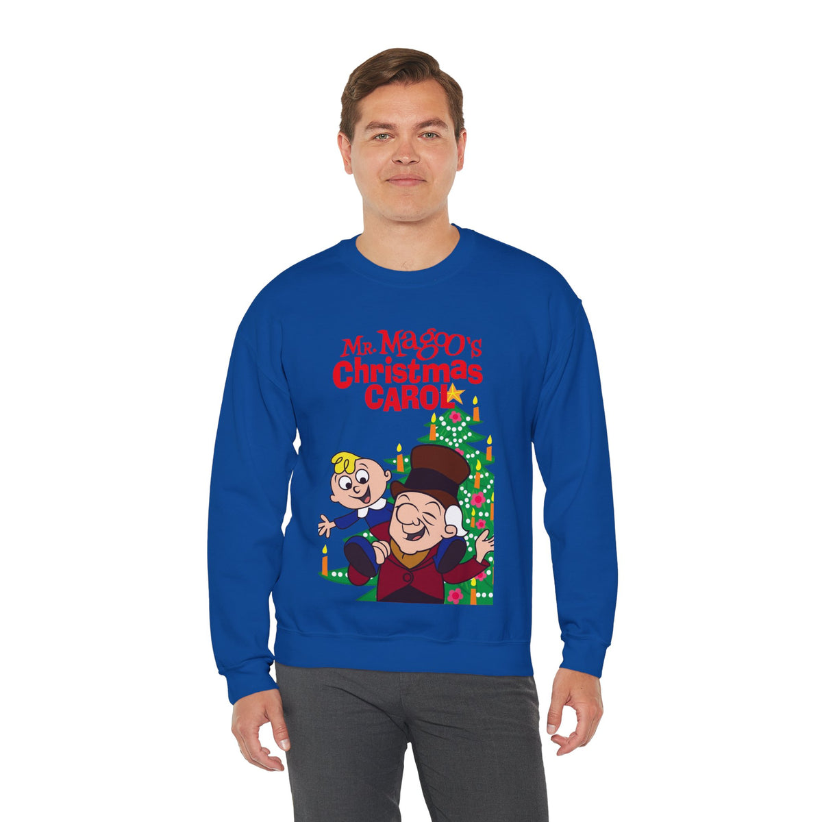 Mr. Magoo's A Christmas Carol Heavy Blend Crewneck Sweatshirt - Festive Holiday Cartoon Special
