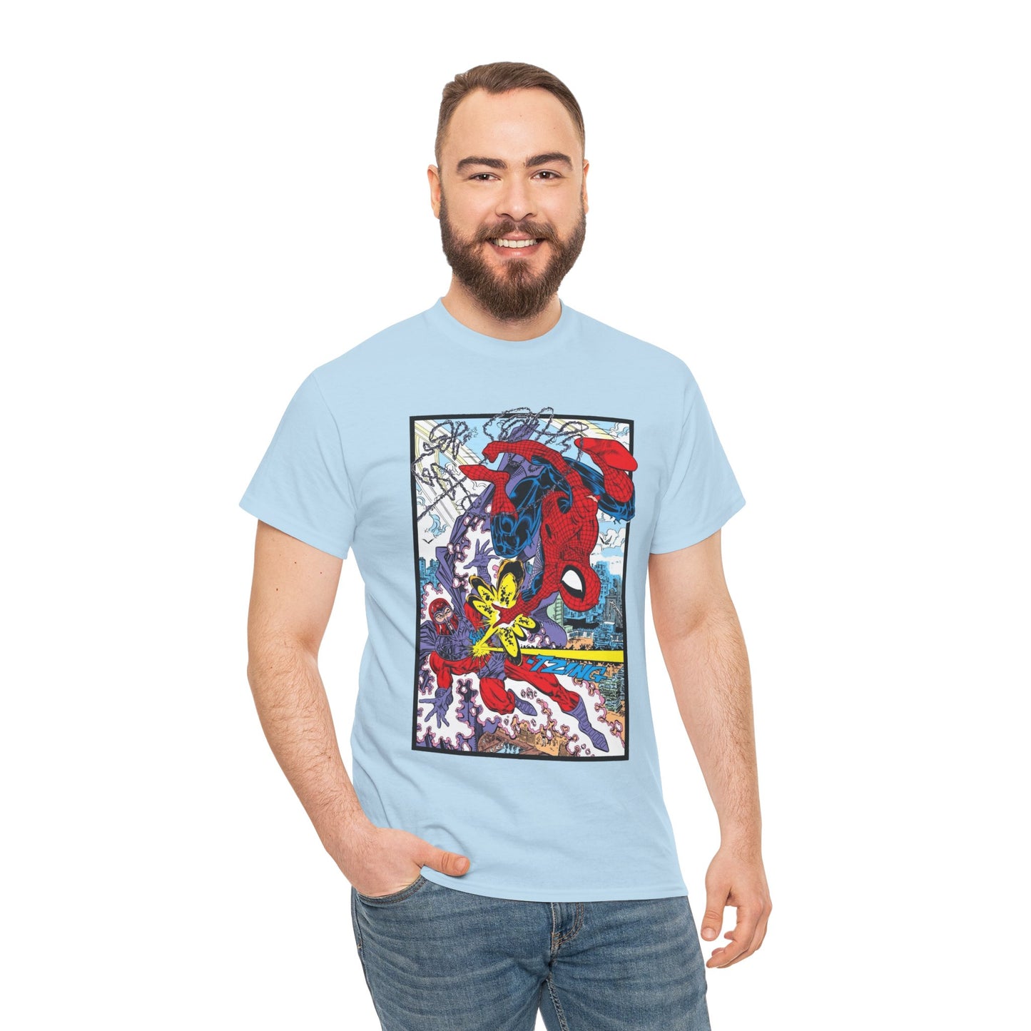Spider-Man Vs Magneto T-Shirt - Erik Larsen Art - Marvel Comics
