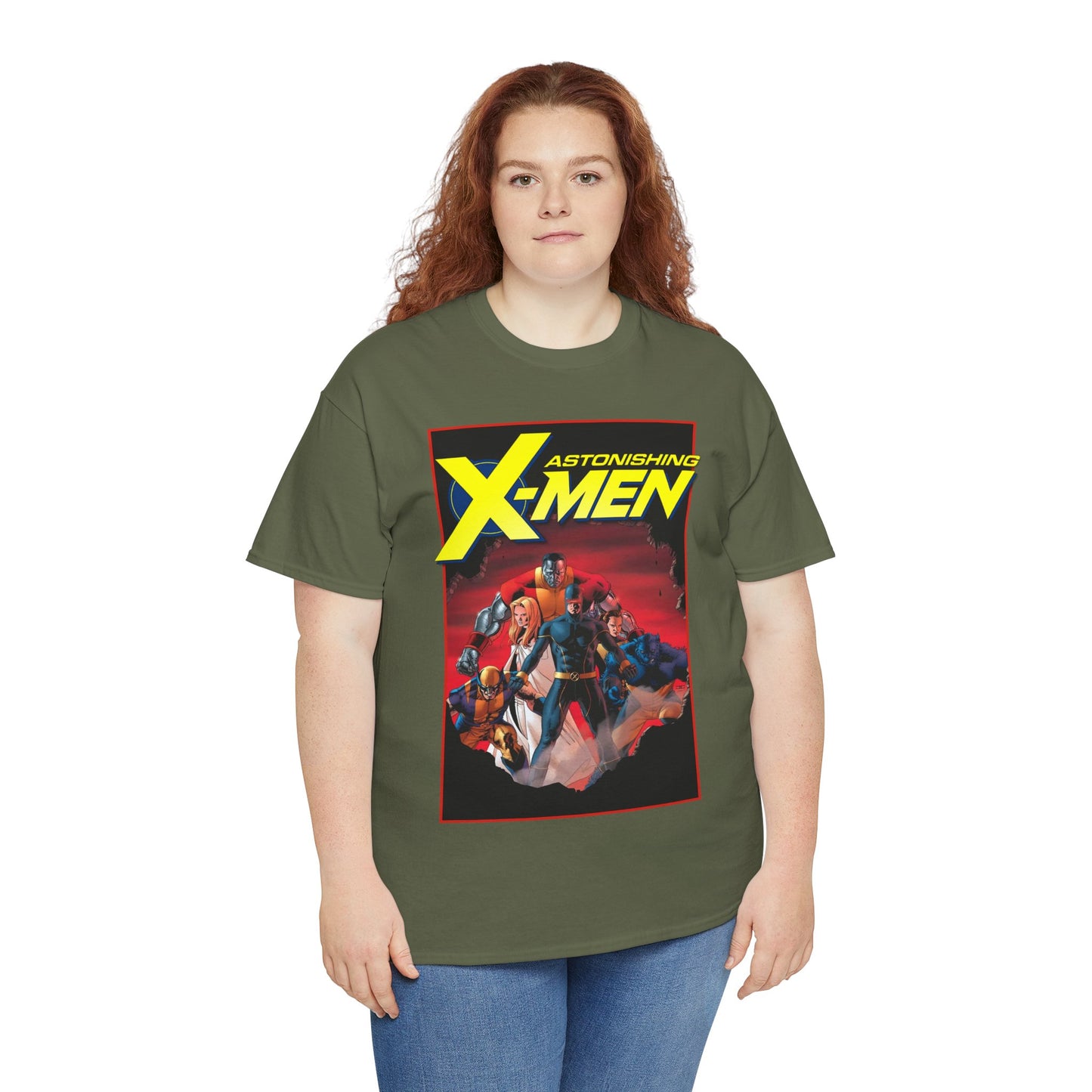 Astonishing X-Men T-Shirt - John Cassady Art - Cyclops, Beast, Wolverine, Colossus, Emma Frost - Marvel Comics