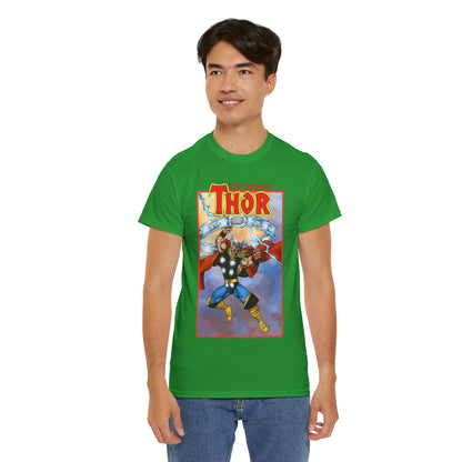 The Mighty Thor T-Shirt - George Perez Art - Mjolnir - Avengers Member - God of Thunder - Asgard Warrior - Marvel Comics