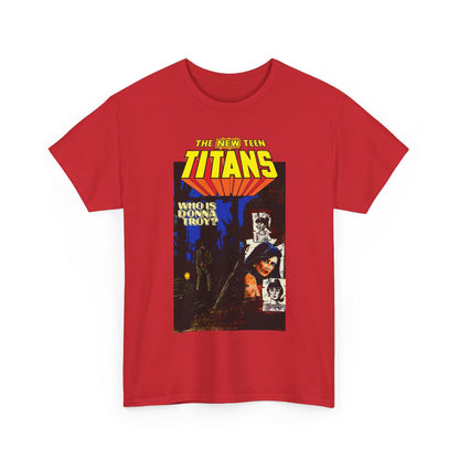 New Teen Titans T-Shirt - Classic George Perez Art - Who is Donna Troy? - Iconic Story and Cover - Robin/Dick Grayson - Popular DC Comics 1980s Series