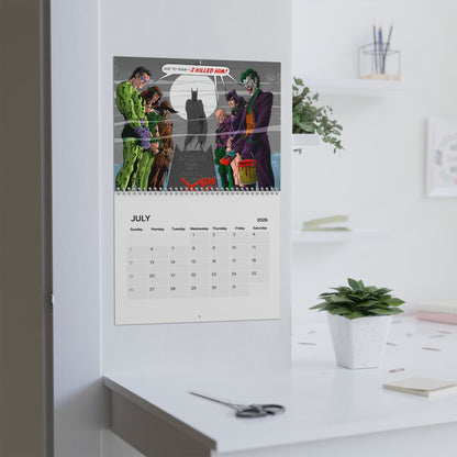 Batman Calendar (2026) - Bronze Age Art - Joker, Scarecrow, Two Face, Catwoman - Gotham City, Dark Knight Detective