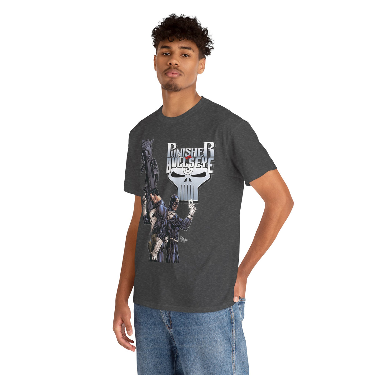 Punisher Vs Bullseye T-Shirt -Mike Deodato Jr Art - Marvel Comics