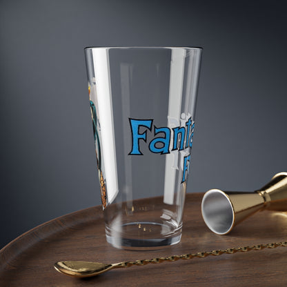 Fantastic Four Pint Glass, 16oz - John Byrne Art - Human Torch, Thing, Invisible Woman, Reed Richards - Marvel Comics