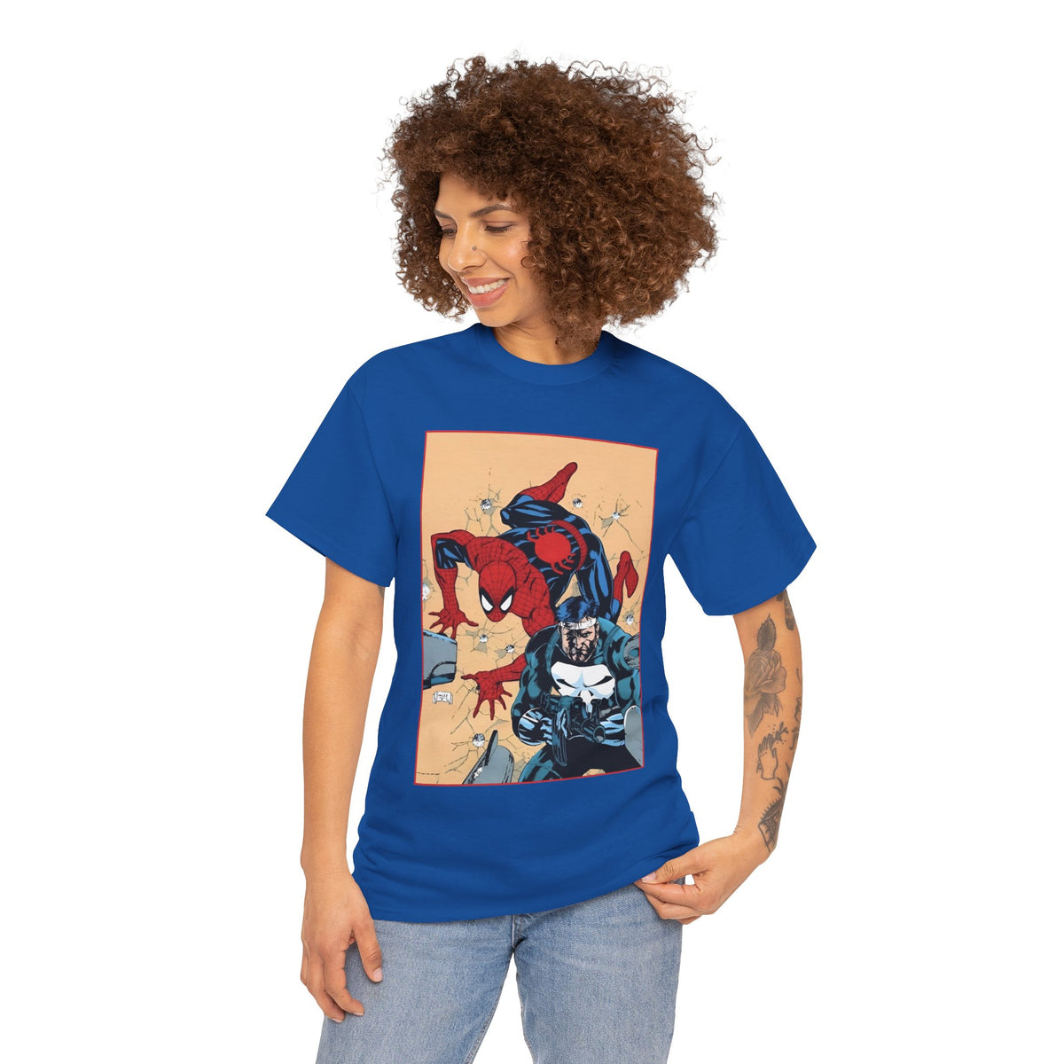 Spider-Man & Punisher T-Shirt - Jim Lee Art - Marvel Comics