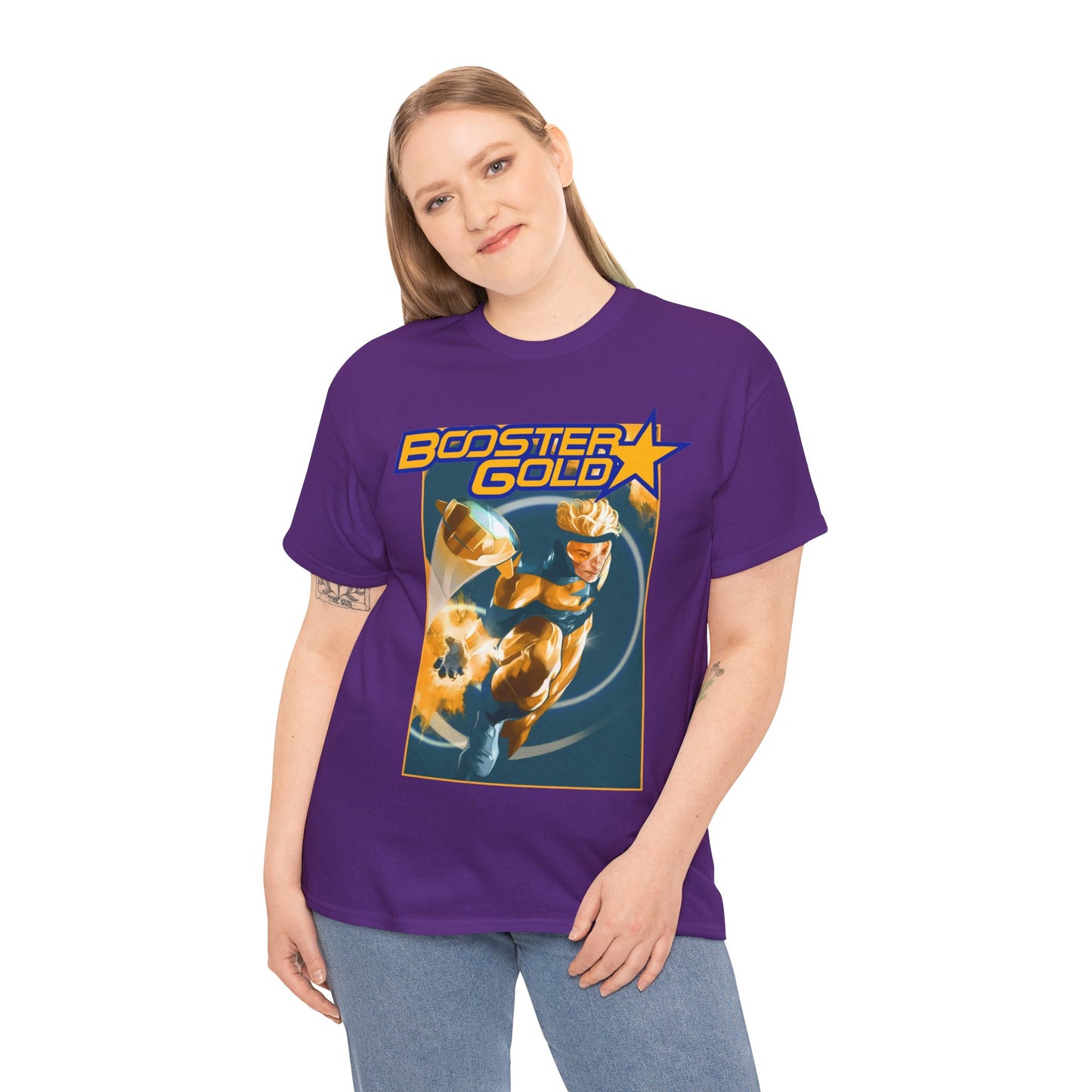 Booster Gold T-Shirt - Don Aguillo Art - Justice League: The Omega Act - DC Comics