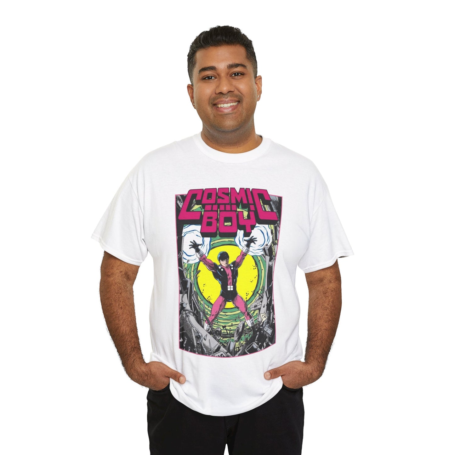 Cosmic Boy T-Shirt - Steve Lightle Art - Legion of Super-Heroes Founding Member - DC Comics