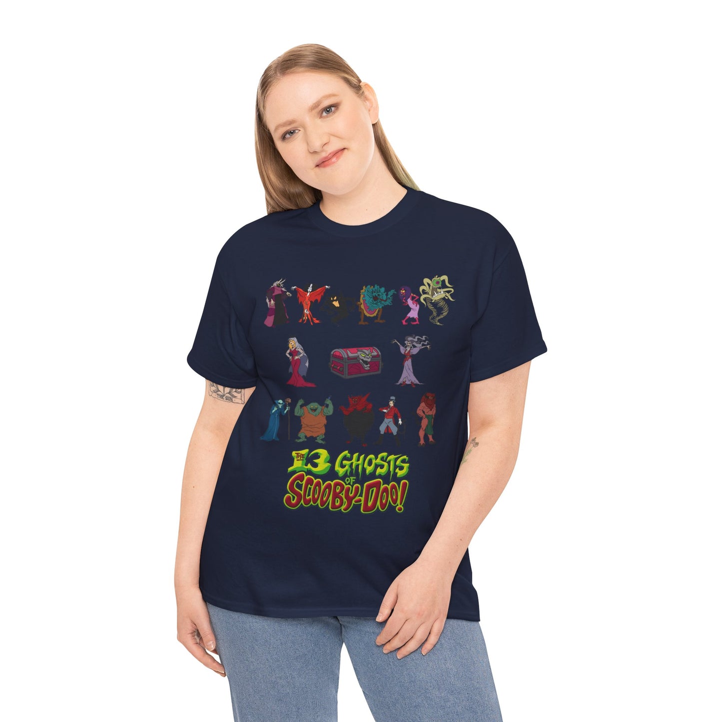 13 Ghosts of Scooby-Doo T-Shirt - Hanna-Barbera Saturday Morning Cartoon - Chest of Demons - Maldor, Queen Morbidia, Reflector Specter