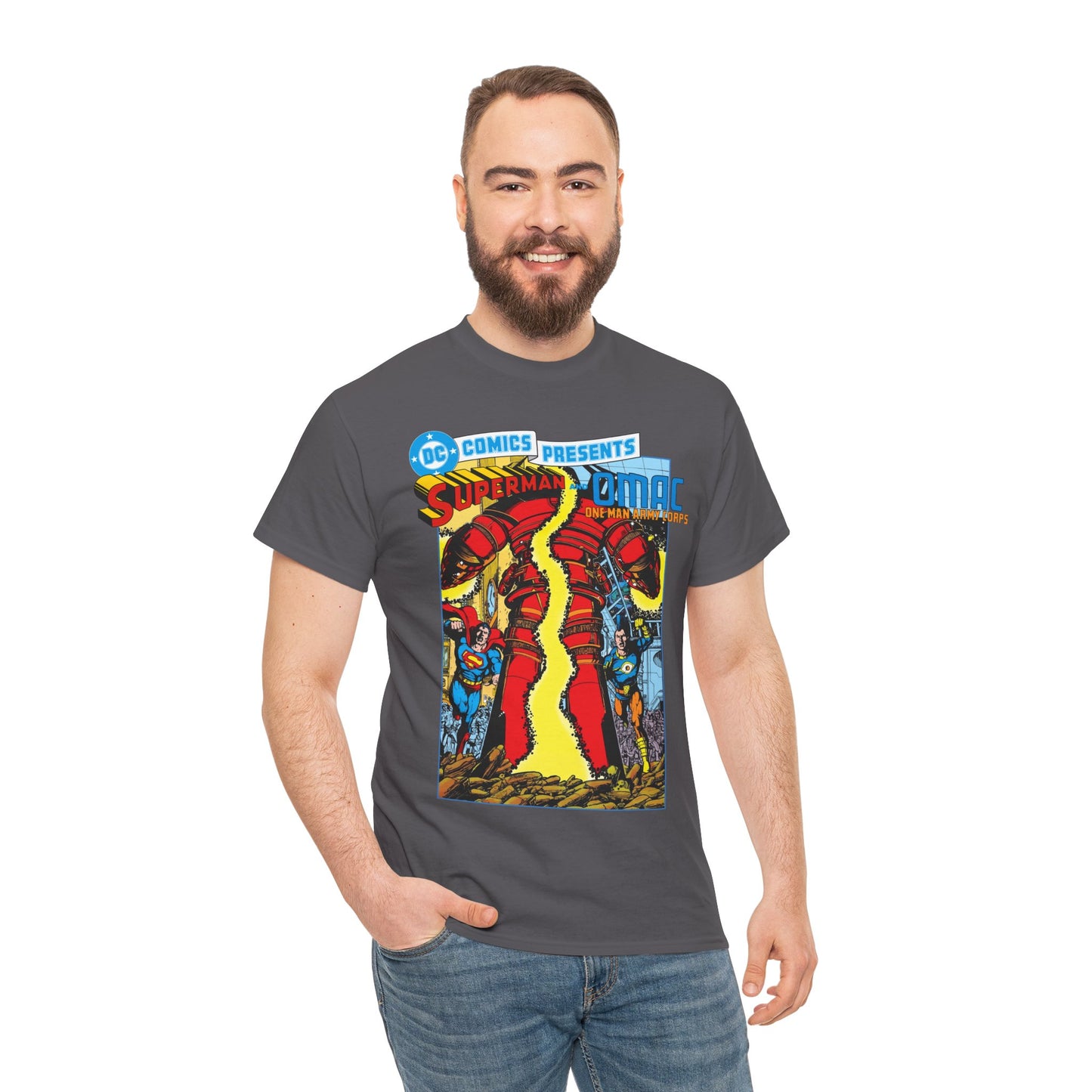 DC Comics Presents #61 T-Shirt - George Perez Art - Superman & OMAC Team-Up - DC Comics