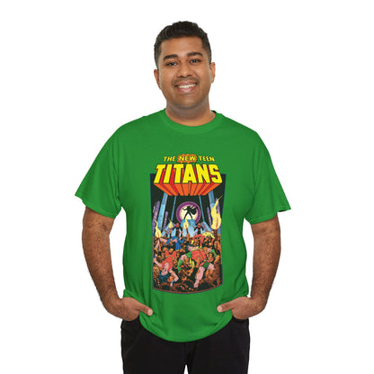 New Teen Titans T-Shirt - George Perez Art - #22 Cover - Wonder Girl, Robin, Raven, Kid Flash - Brother Blood Story - DC Comics