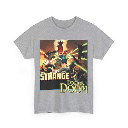 Dr Strange & Doctor Doom T-Shirt - Mike Mignola Art - Triumph & Torment - 1980s Graphic Novel Fighting Mephisto - Marvel Comics