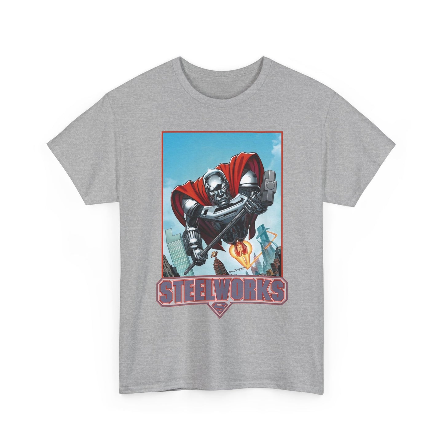 Steelworks T-Shirt - Jon Bogdanove Art - John Henry Irons - Superman Family - DC Comics