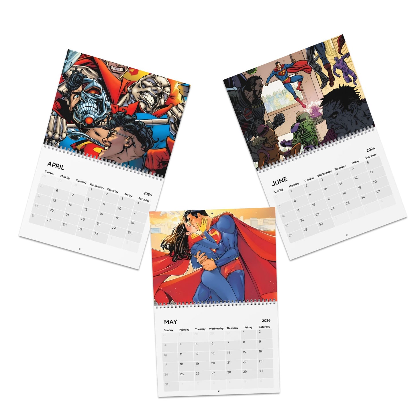 Superman Calendar (2026) - Man of Steel, Metropolis, Clark & Lois - DC Comics