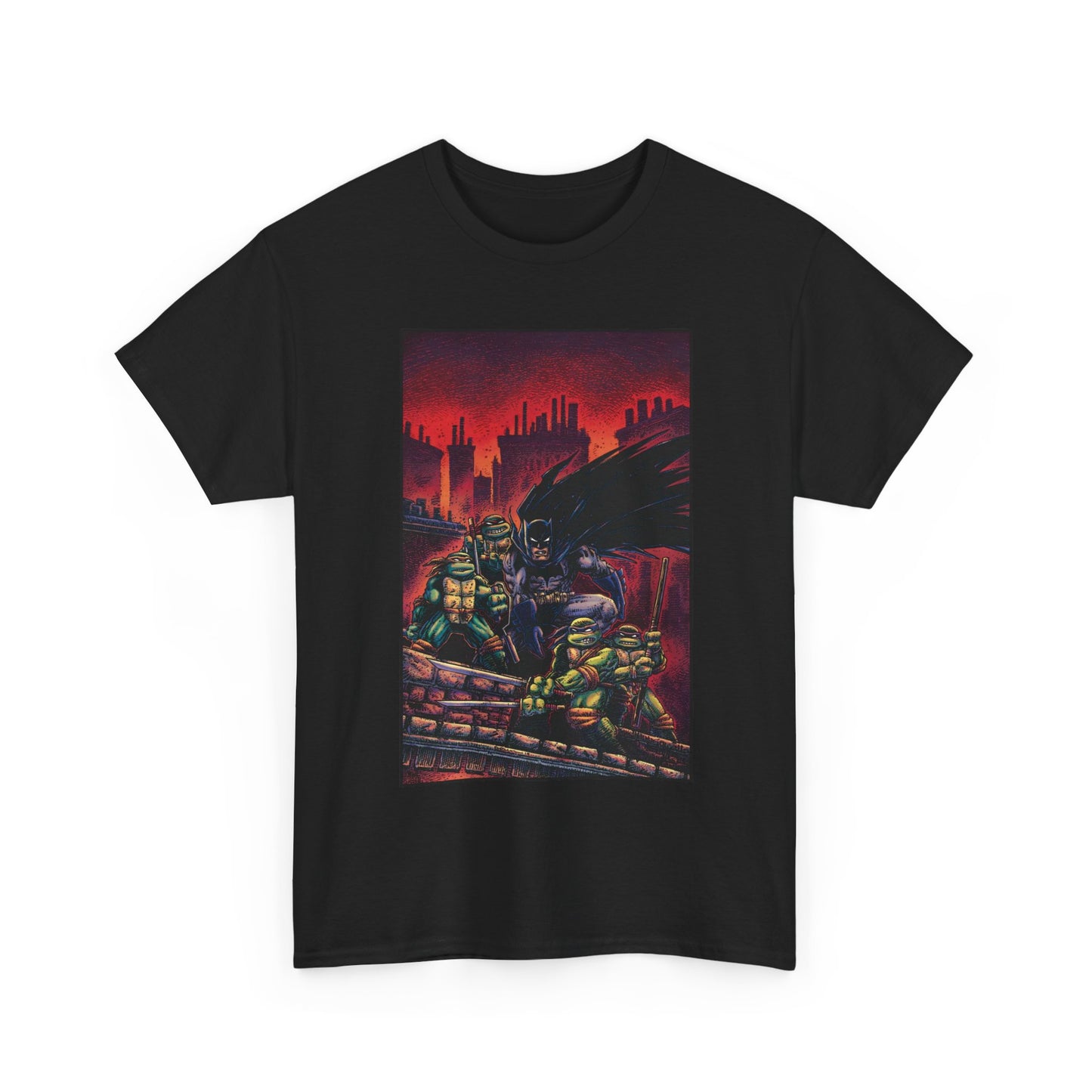 Batman & Teenage Mutant Ninja Turtles T-Shirt - Kevin Eastman Art - TNMT - DC Comics