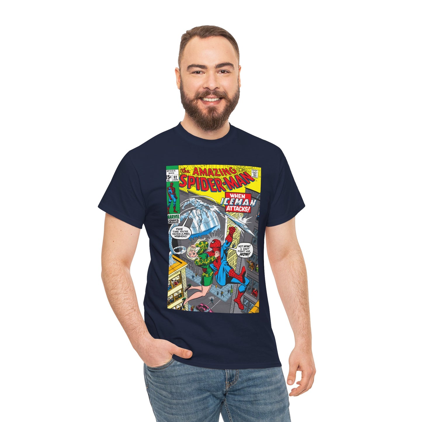 Amazing Spider-Man #92 T-Shirt - Iceman, Gwen Stacy - Marvel Comics