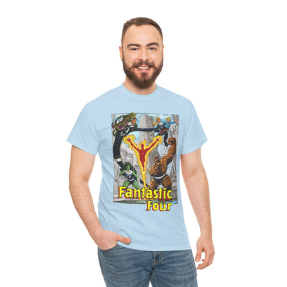 Fantastic Four T-Shirt - John Byrne Art - She-Hulk, Invisible Woman, Thing, Reed Richards, Human Torch - Baxter Building - Marvel Comics
