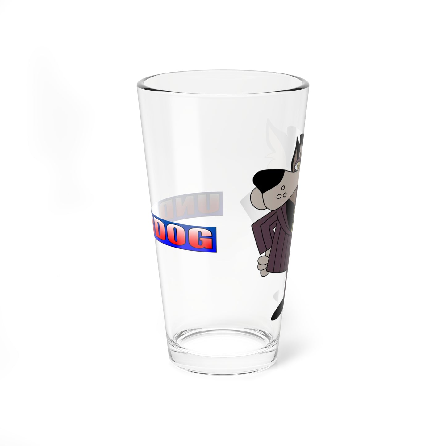 Riff Raff Pint Glass, 16oz - Underdog Foe - Saturday Morning Cartoon - 1960s TV Bad Guy