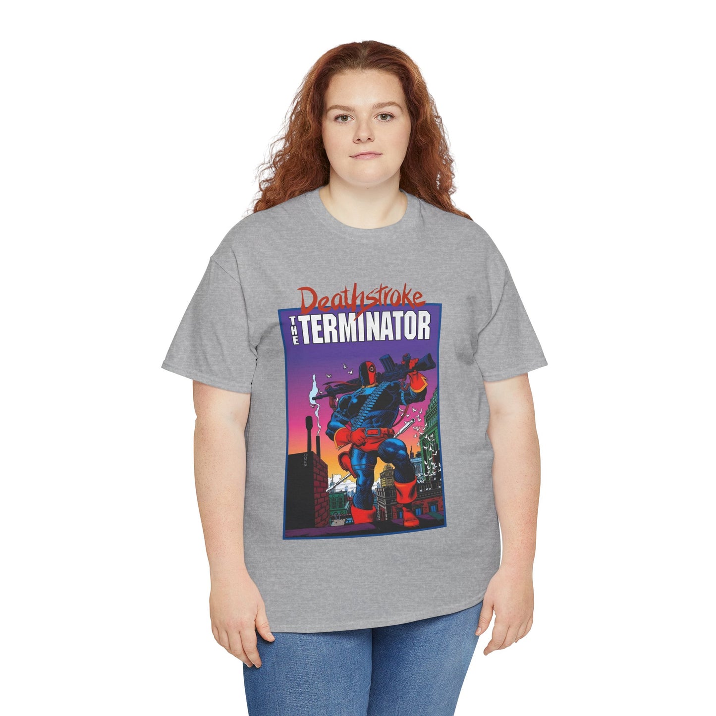 Deathstroke The Terminator T-Shirt - Mike Zeck Art - New Teen Titans Foe & Mercenary - Slade Wilson, Father of Jericho and Ravager - DC Comics - #1 Cover