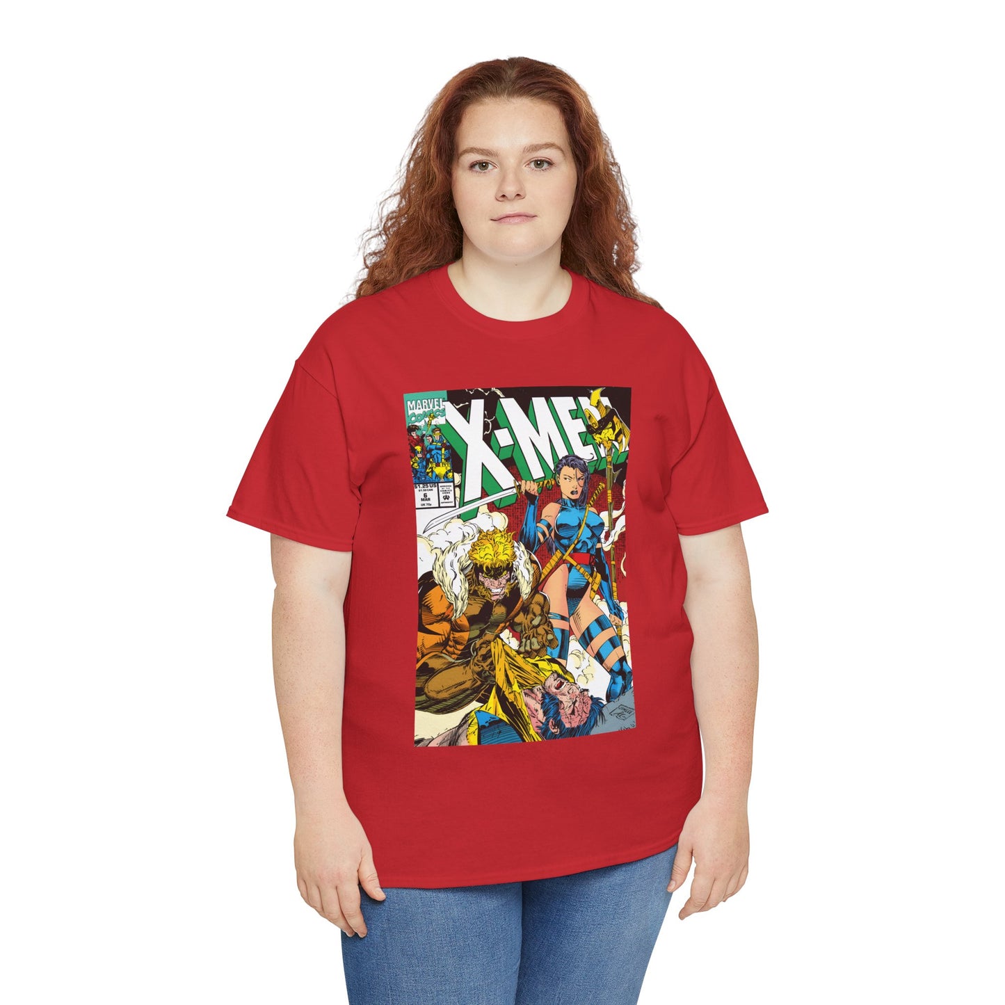 X-Men #6 T-Shirt - Jim Lee Art - Psylocke & Sabretooth - Marvel Comics