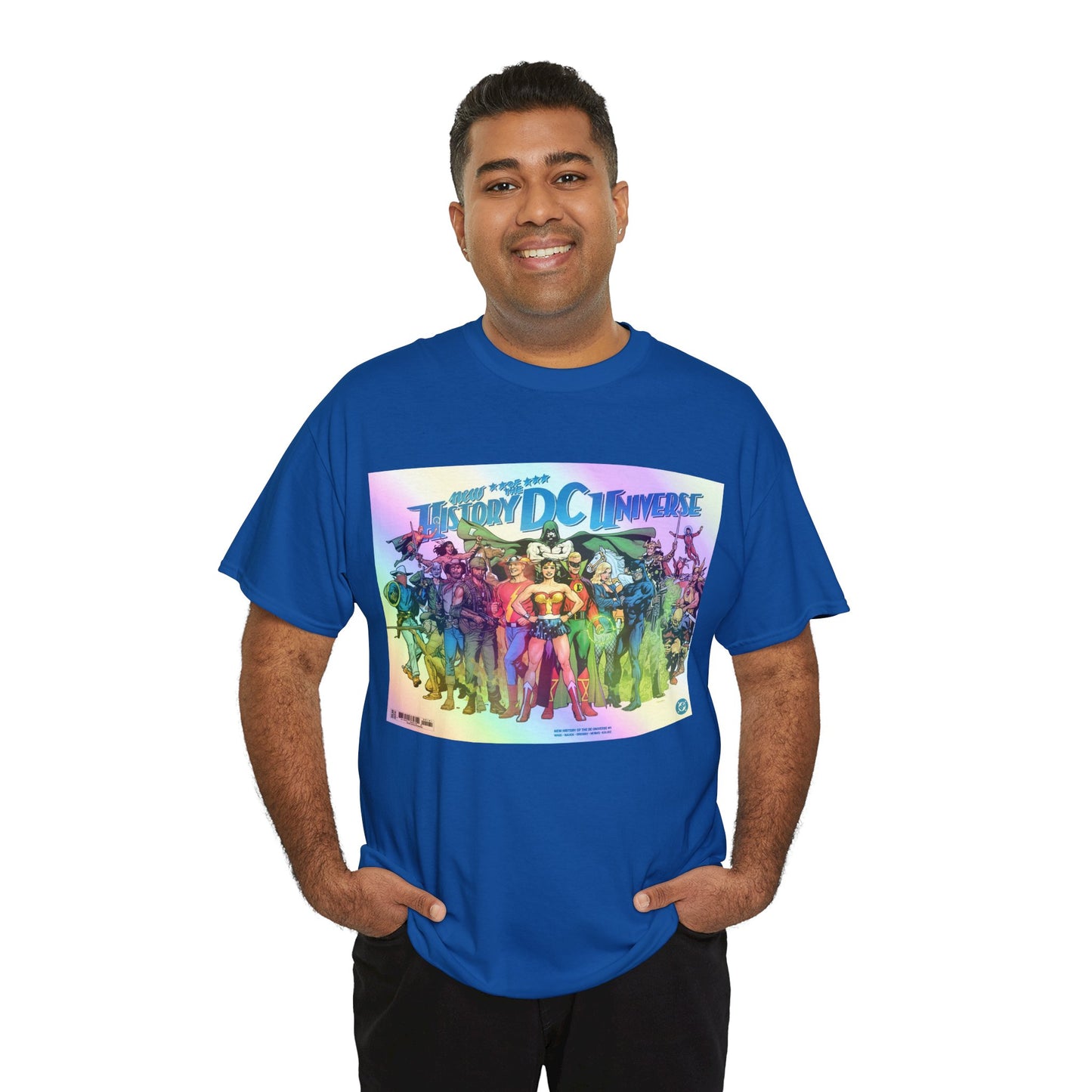 New History of the DC Universe T-Shirt - Wonder Woman, Wildcat, Black Canary, Sgt. Rock, Etrigan, Spectre, Jonah Hex - DC Comics