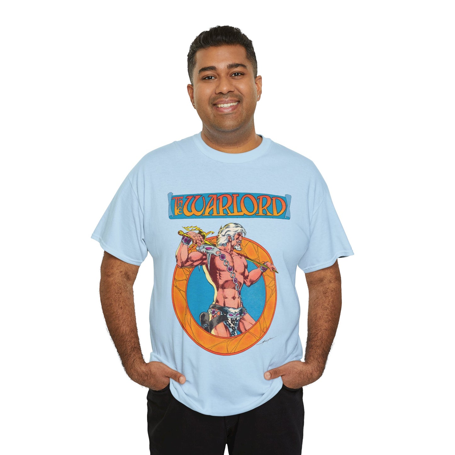 Warlord T-Shirt - Mike Grell Art - Skartaris - Travis Morgan - DC Comics 1970s Sword & Sorcery Series