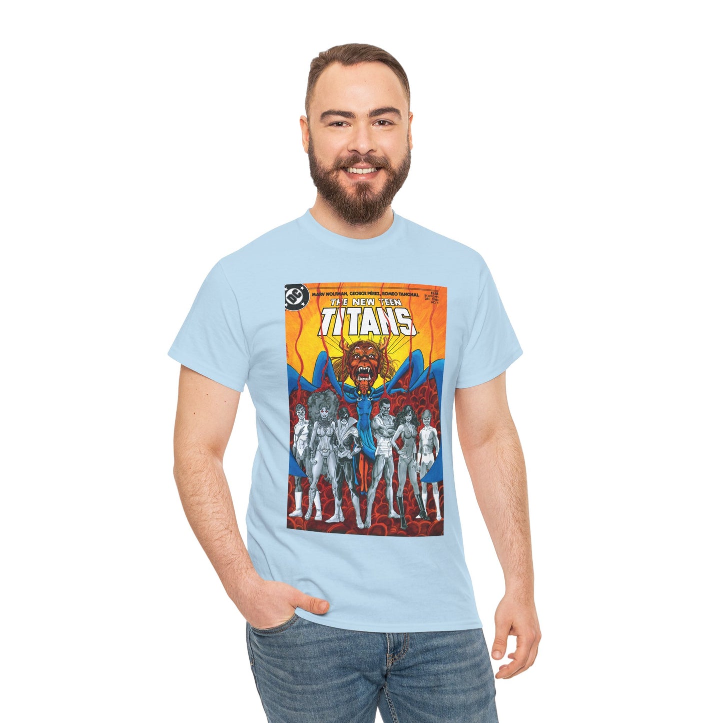 New Teen Titans #4 T-Shirt - George Perez Art - Trigon the Terrible - DC Comics