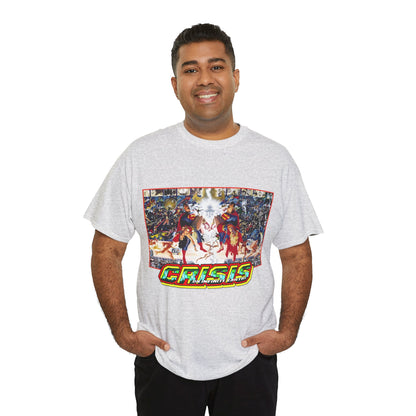 Crisis on Infinite Earths T-Shirt - Alex Ross & George Perez Art - Superman, Wonder Woman, Supergirl, Flash, Monitor, Anti-Monitor - DC Comics