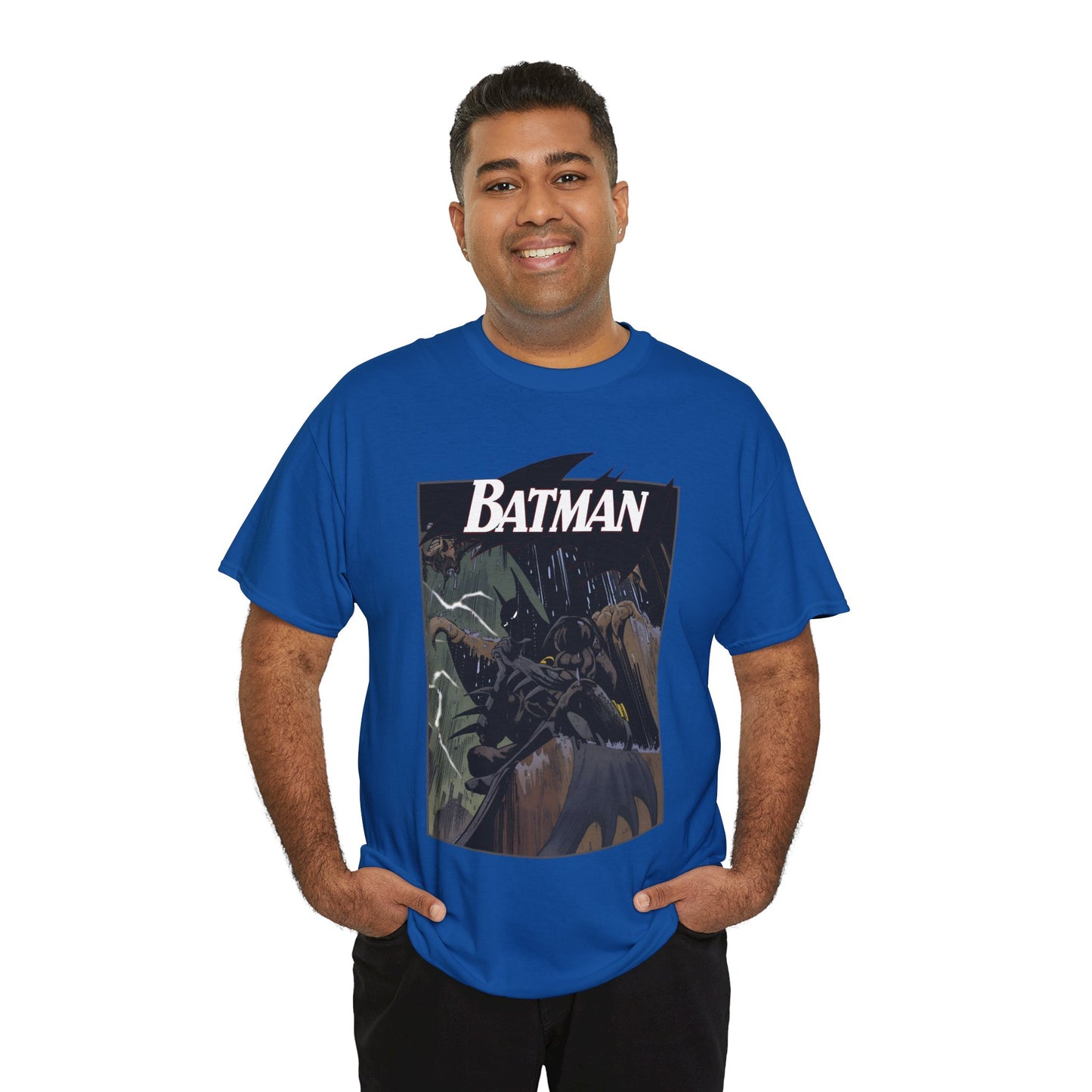 Batman T-Shirt - Norm Breyfogle Art - 1990s Dark Knight Detective - Gotham City - Perched on A Gargoyle - DC Comics