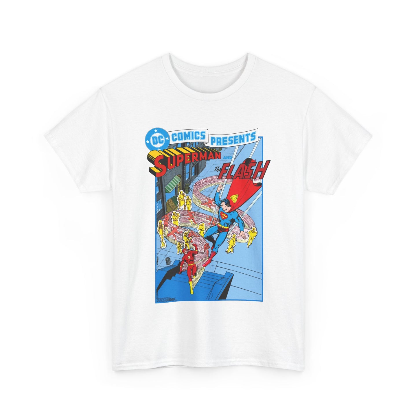 Superman & Flash T-Shirt - George Perez Art - DC Comics Presents #38 Cover Art - Bronze Age Classic