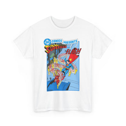 Superman & Flash T-Shirt - George Perez Art - DC Comics Presents #38 Cover Art - Bronze Age Classic