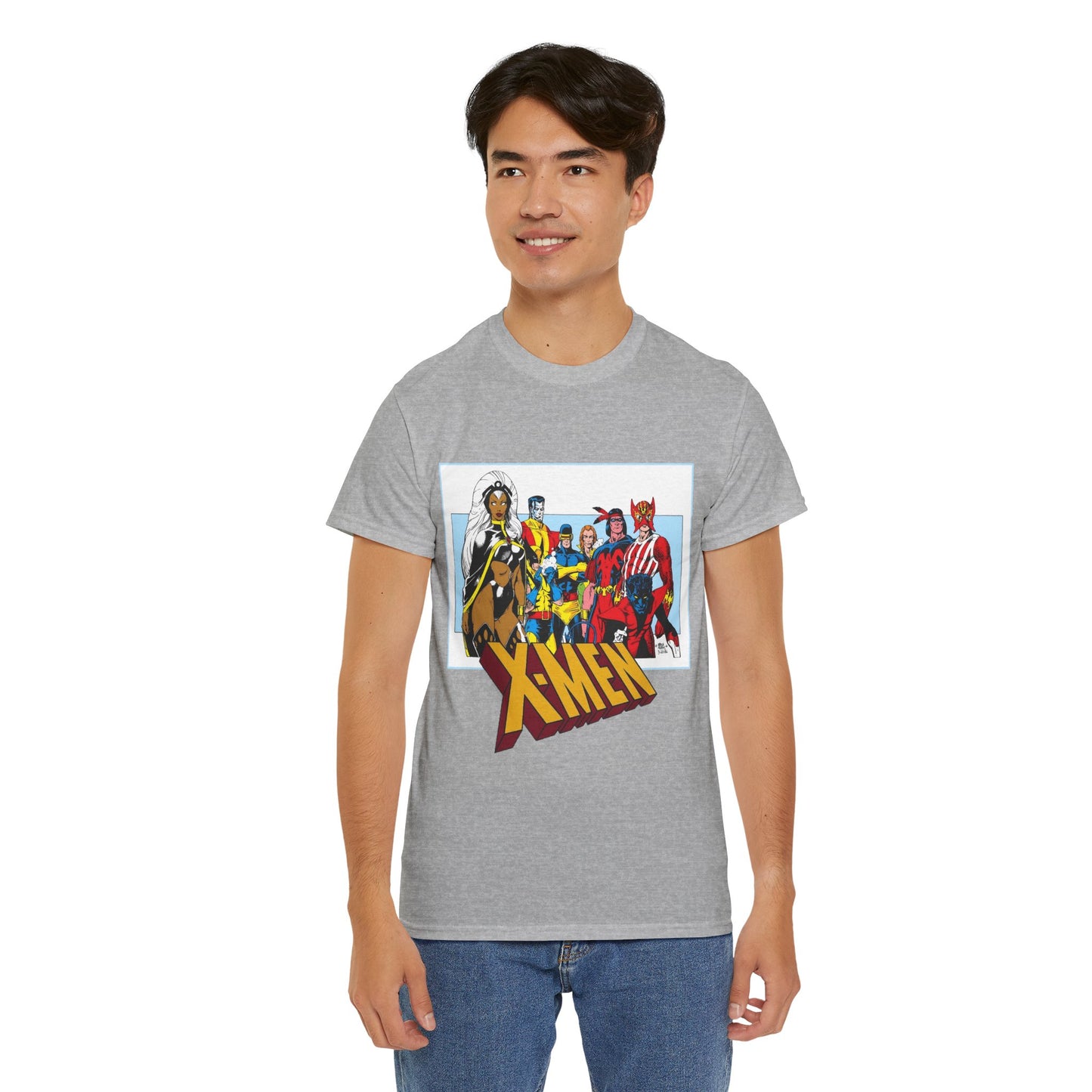 X-Men T-Shirt - Arthur Adams Art - Cyclops, Nightcrawler, Storm, Wolverine, Thunderbird, Sunfire, Banshee - Marvel Comics