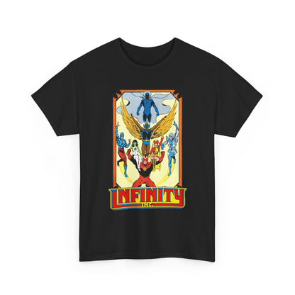Infinity Inc Shirt - Todd McFarlane Art - Jade, Obsidian, Fury, Northwind, Nuklon, Silver Scarab, Star-Spangled Kid - JSA Successors - DC Comics