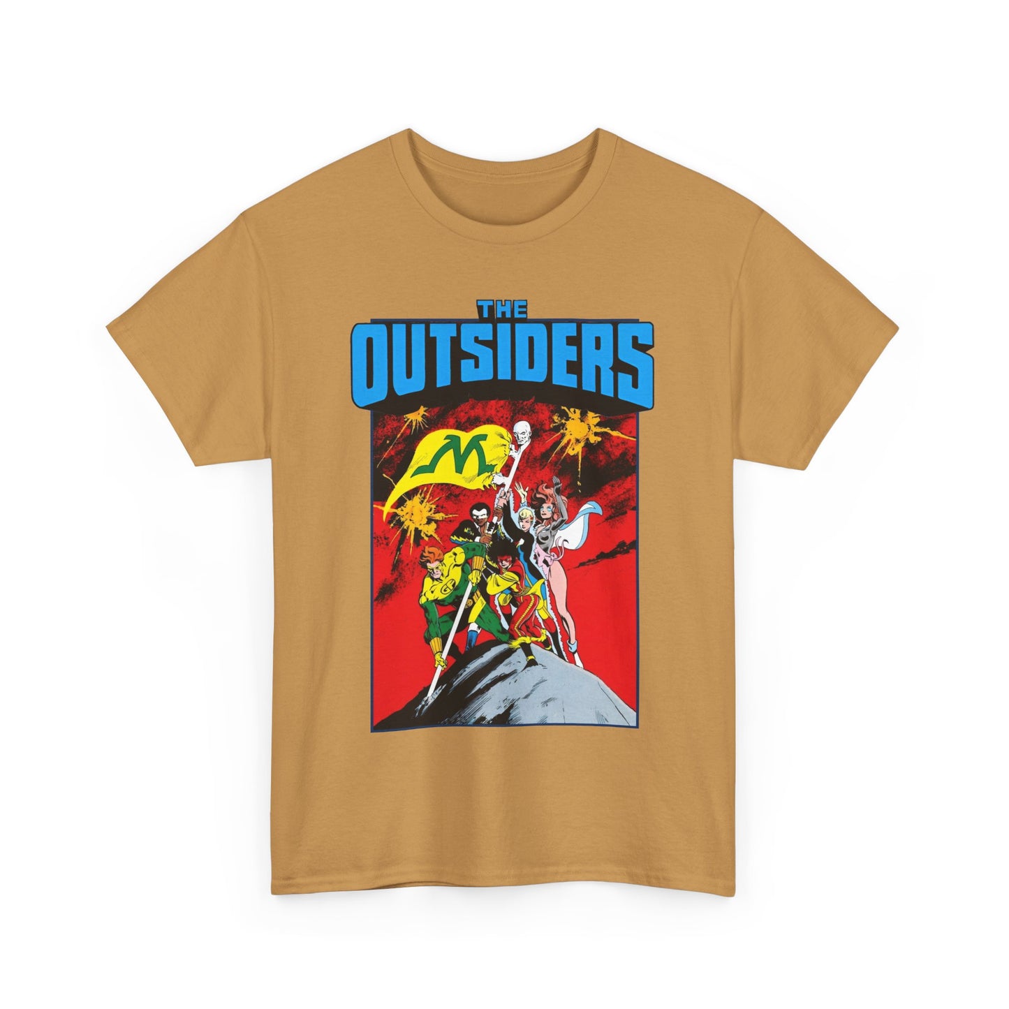 Outsiders T-Shirt - Alan Davis Art - Geo-Force, Halo, Black Lightning, Metamorpho, Katana - DC Comics