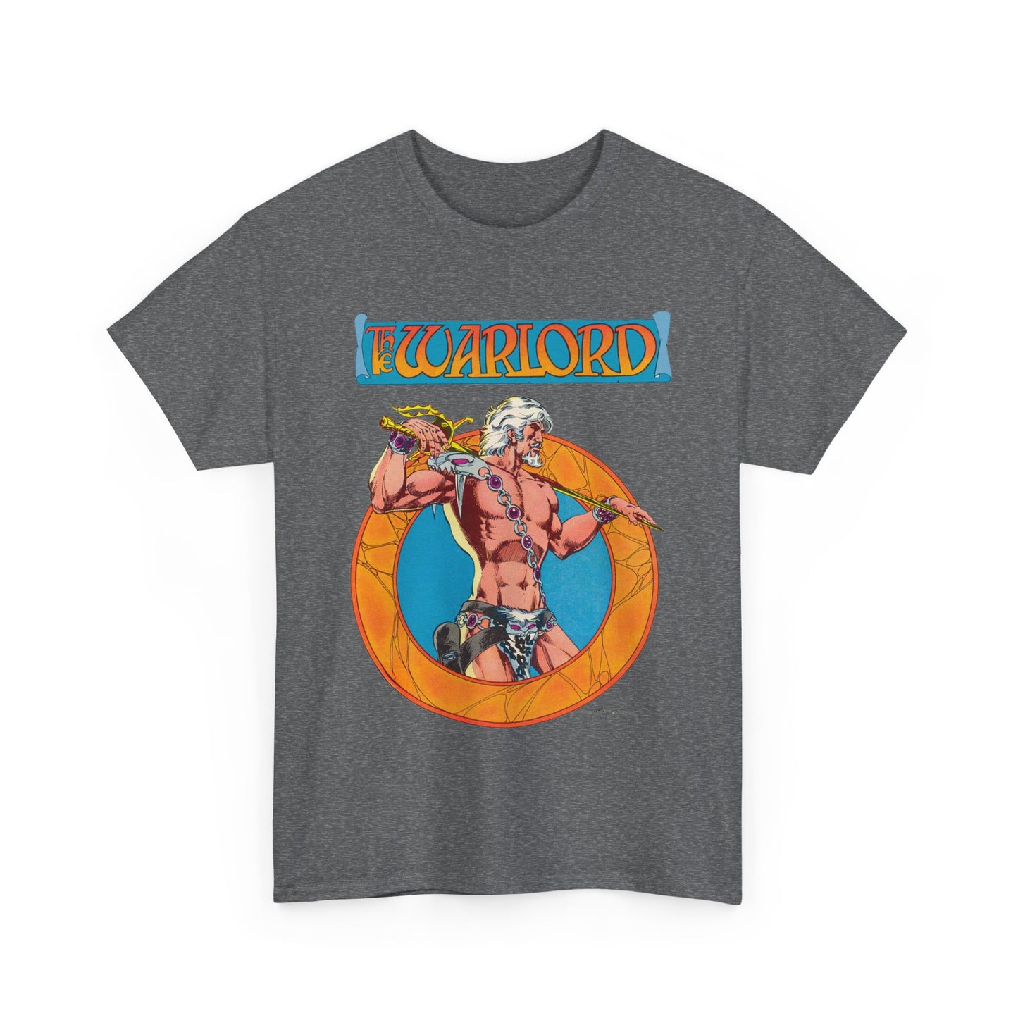 Warlord T-Shirt - Mike Grell Art - Skartaris - Travis Morgan - DC Comics 1970s Sword & Sorcery Series