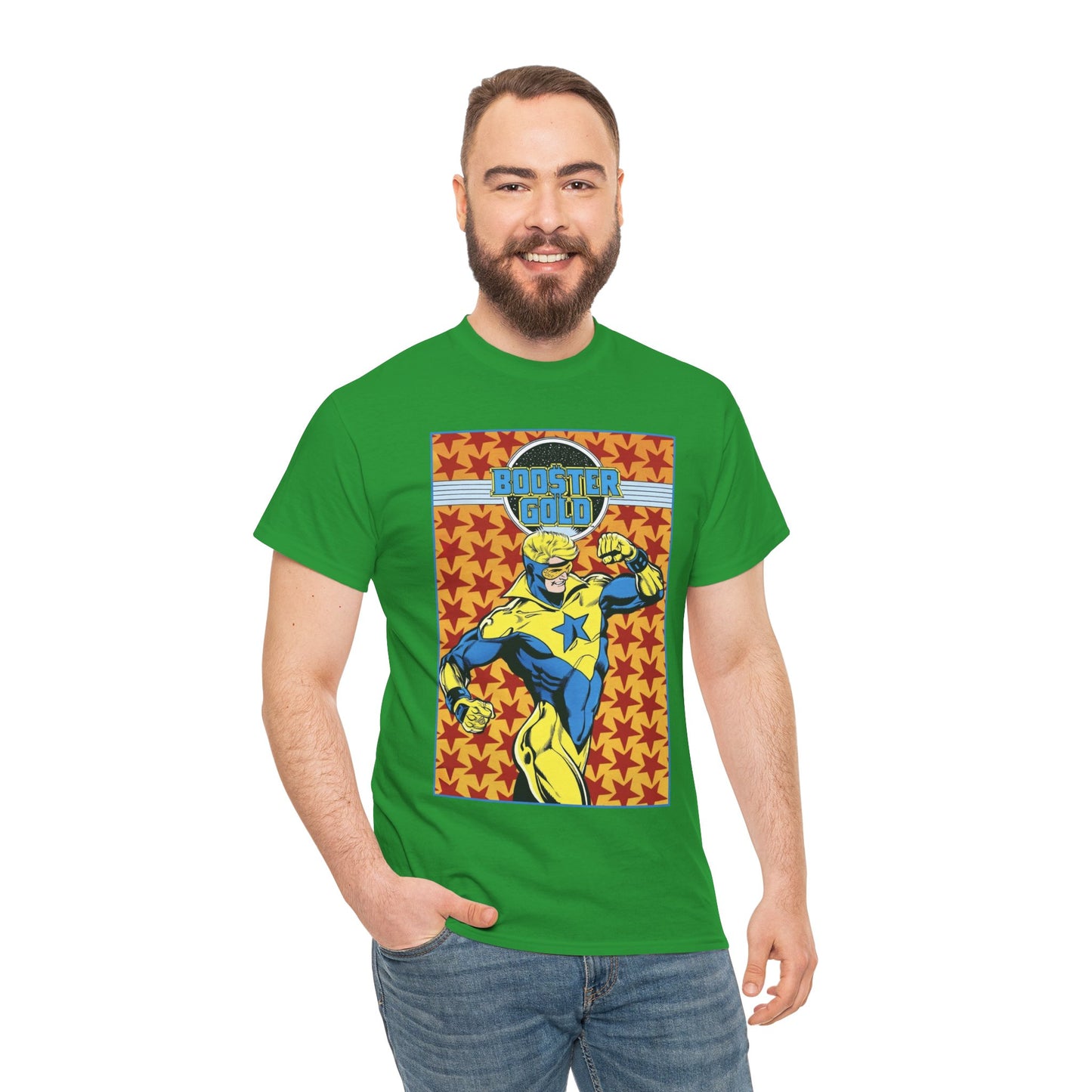 Booster Gold T-Shirt - Dan Jurgens Art - JLI Member - DC Comics
