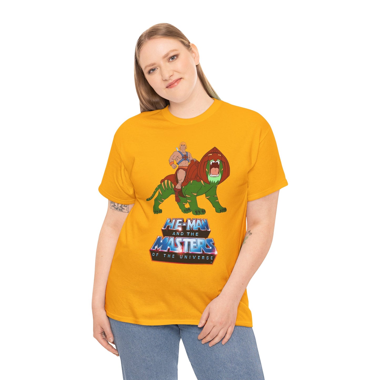 He-Man & Battle Cat T-Shirt - Filmation Art - Masters of the Universe, MOTU - Exciting New 2026 Movie - Nicholas Galitzine